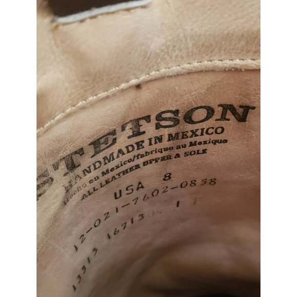 Stetson 17" Tall Knee Hi Cowboy Riding Boots Southwest Blanket Shafts Women's 8 - Picture 10 of 11